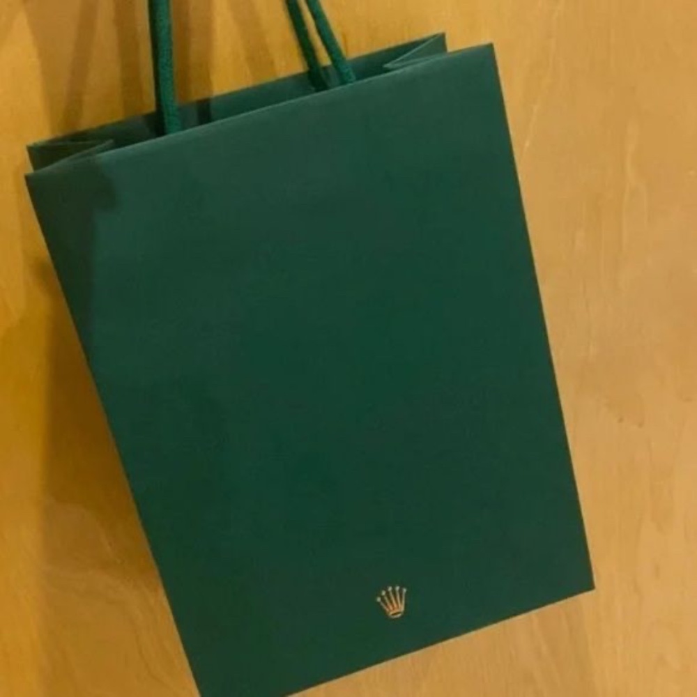Rolex Green Luxury Shopping Bag